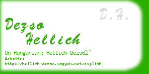 dezso hellich business card